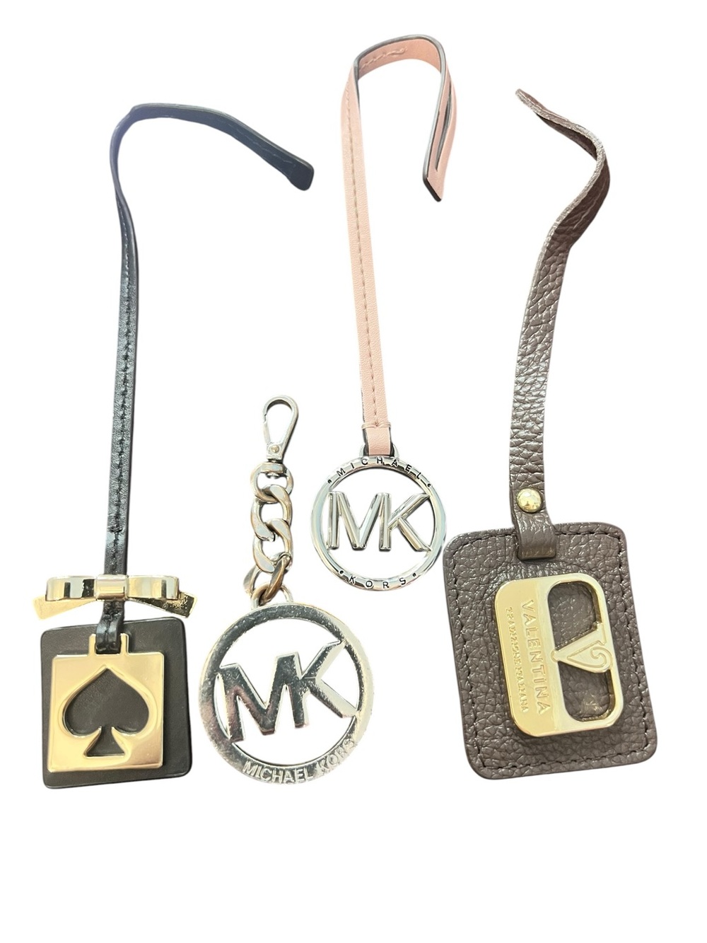 Designer Keychain Bundle – Kate Spade, Michael Kors & Valentina Leather Charms